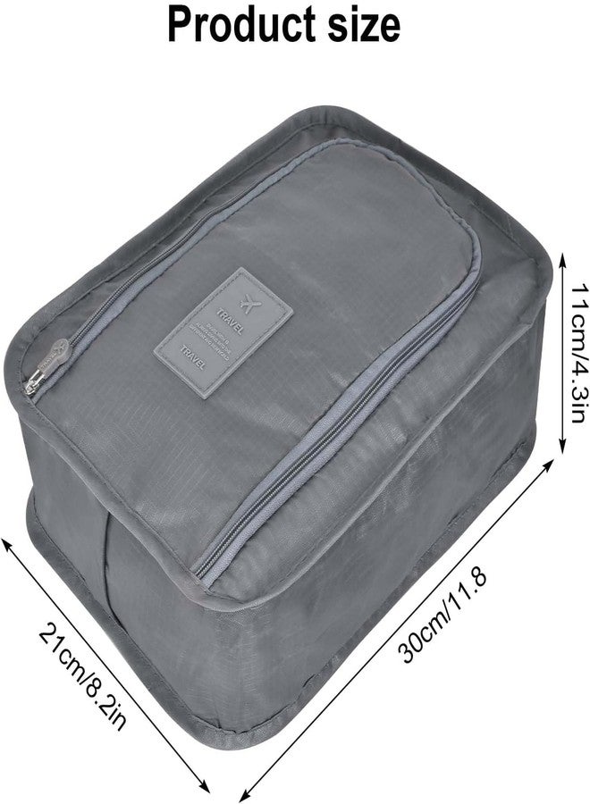 Potency Travel Shoe Bag, 2 Pack Foldable Waterproof Shoe Pouches with Zipper Lightweight Portable Packing Bags Shoes Storage Organizers for Luggage (Grey) - Image 4